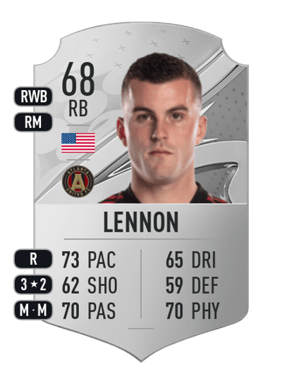 Brooks Lennon Rare 68 OVR