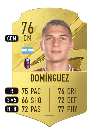 Nicolás Domínguez Rare 76 OVR