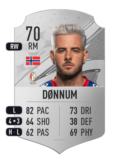 Aron Dønnum Rare 70 OVR
