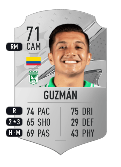 Yeison Guzmán Rare 71 OVR