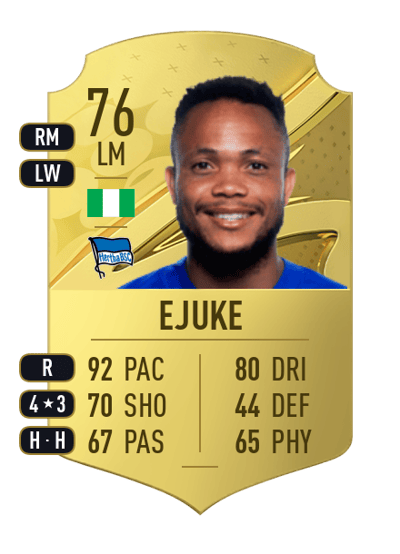 Chidera Ejuke Rare 76 OVR