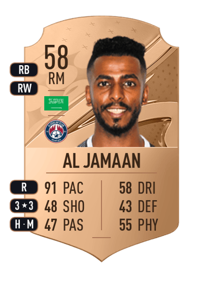 Abdulaziz Al Jamaan Rare 58 OVR
