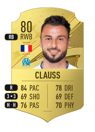 Jonathan Clauss Rare 80 OVR