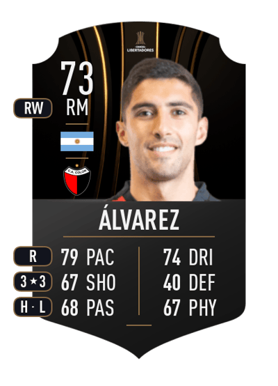 Juan Álvarez CONMEBOL LIBERTADORES 73 OVR