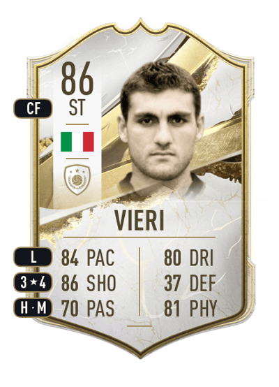 Christian Vieri Icon 86 OVR