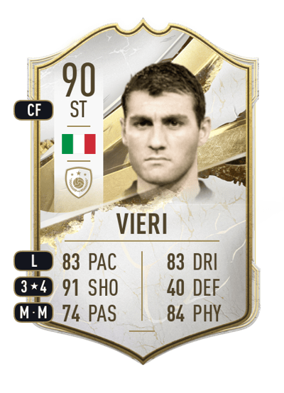 Christian Vieri Icon 90 OVR