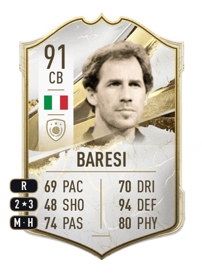 Franco Baresi Icon 91 OVR