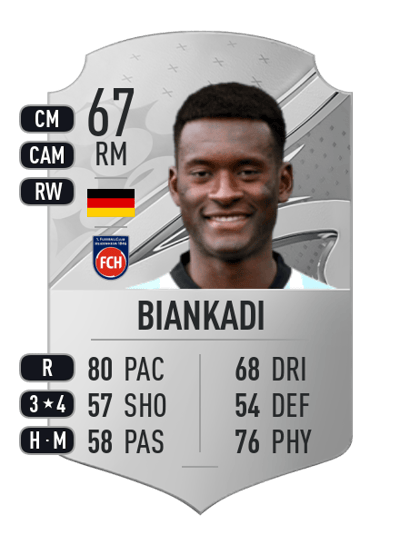 Merveille Biankadi Rare 67 OVR