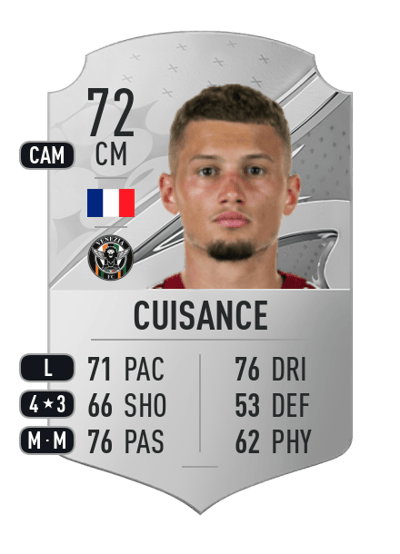 Michaël Cuisance Rare 72 OVR