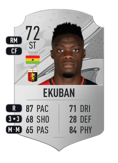 Caleb Ekuban Rare 72 OVR