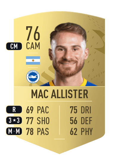 Alexis Mac Allister Common 76 OVR