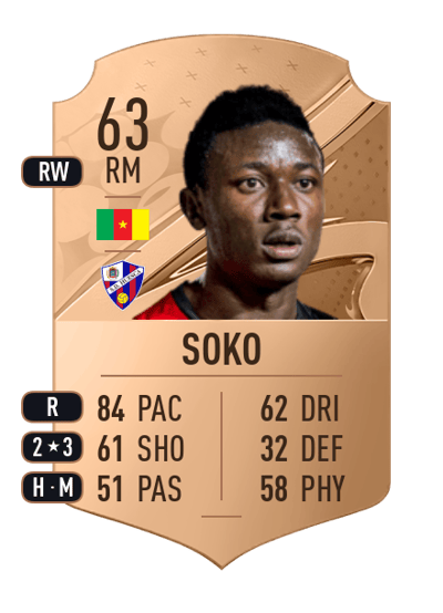 Patrick Soko Rare 63 OVR