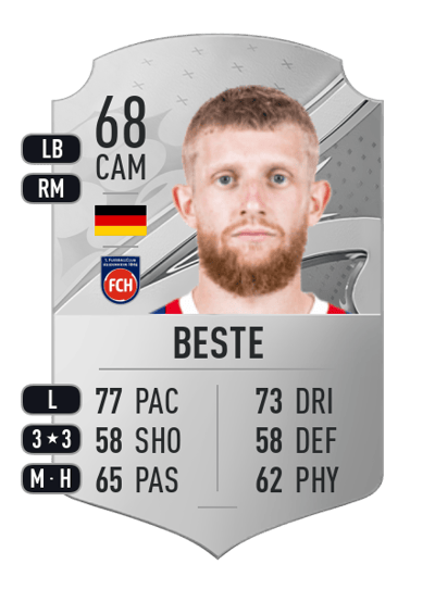 Jan Niklas Beste Rare 68 OVR