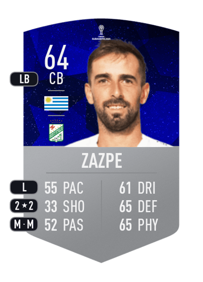Leandro Zazpe CONMEBOL SUDAMERICANA 64 OVR