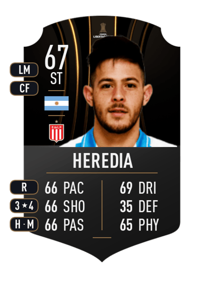 Leonardo Heredia CONMEBOL LIBERTADORES 67 OVR