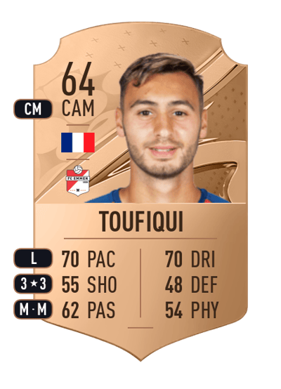 Azzeddine Toufiqui Rare 64 OVR