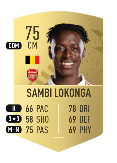 Albert Sambi Lokonga Common 75 OVR