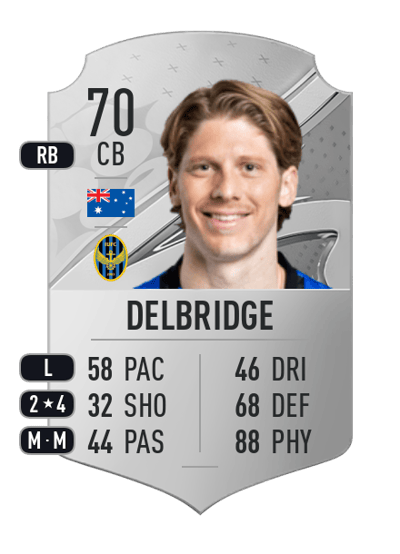 Harrison Delbridge Rare 70 OVR