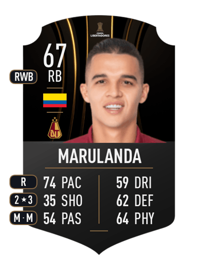 Jonathan Marulanda CONMEBOL LIBERTADORES 67 OVR
