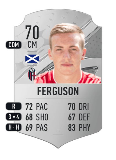 Lewis Ferguson Rare 70 OVR