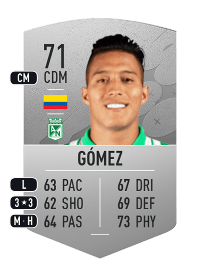 Sebastián Gómez Common 71 OVR