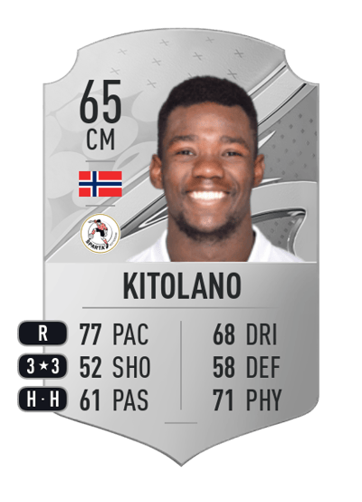 Joshua Kitolano Rare 65 OVR