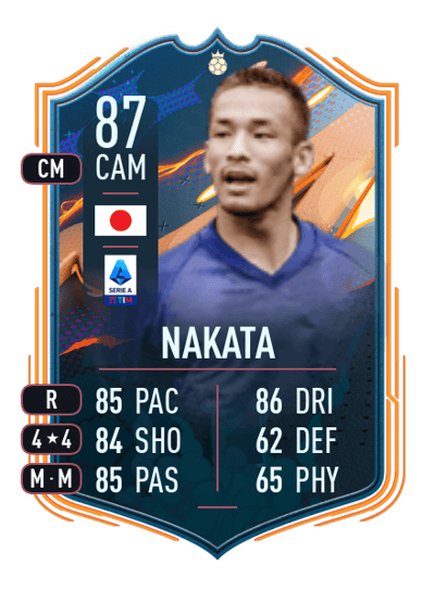 Hidetoshi Nakata FUT Heroes 87 OVR