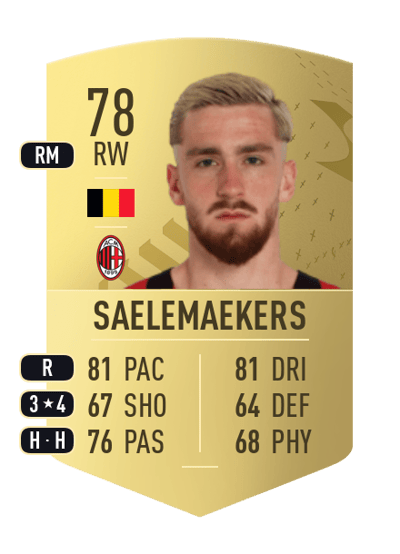 Alexis Saelemaekers Common 78 OVR