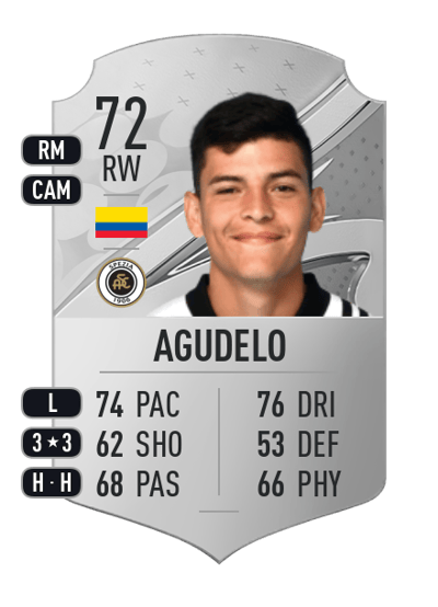 Kevin Agudelo Rare 72 OVR