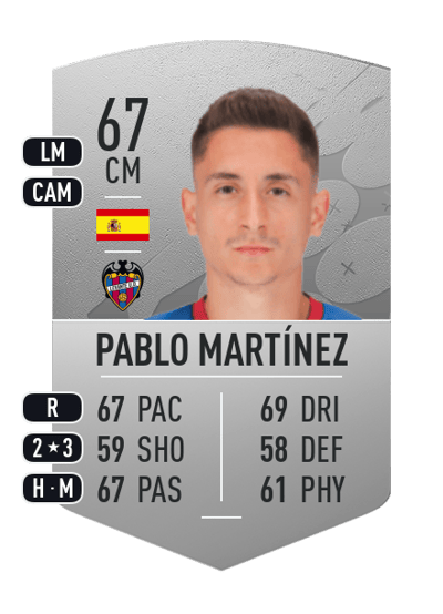 Pablo Martínez Common 67 OVR