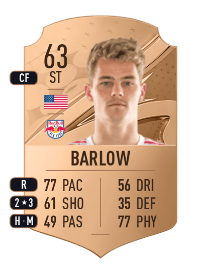 Tom Barlow Rare 63 OVR