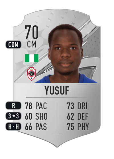 Alhassan Yusuf Rare 70 OVR