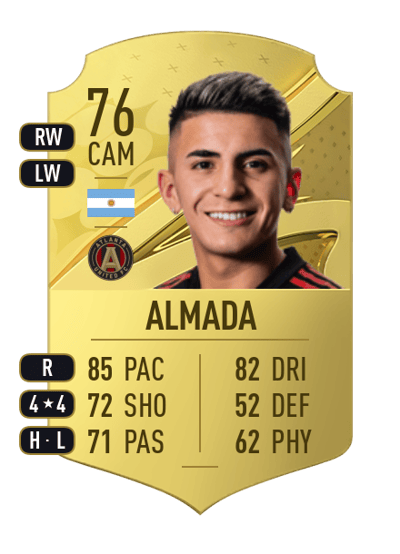 Thiago Almada Rare 76 OVR