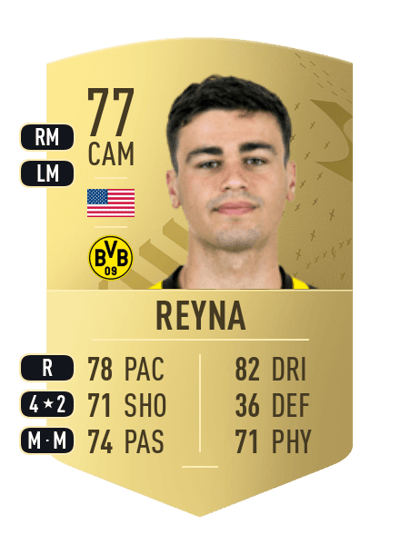 Giovanni Reyna Common 77 OVR