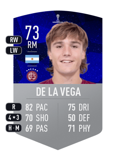 Pedro De la Vega CONMEBOL SUDAMERICANA 73 OVR