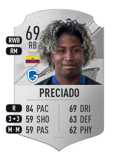 Ángelo Preciado Rare 69 OVR