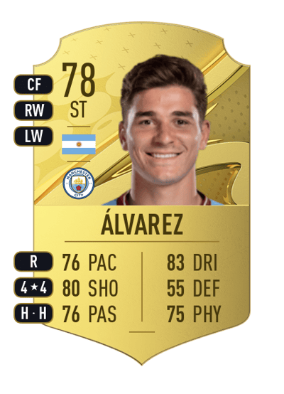 Julián Álvarez Rare 78 OVR