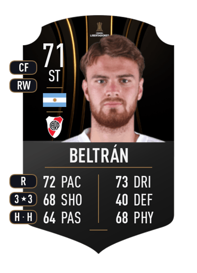 Lucas Beltrán CONMEBOL LIBERTADORES 71 OVR