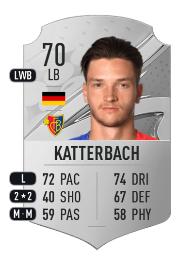 Noah Katterbach Rare 70 OVR