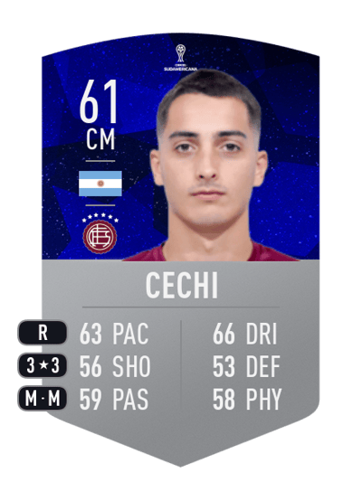 Ignacio Cechi CONMEBOL SUDAMERICANA 61 OVR