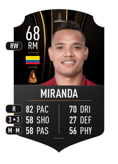Luis Miranda CONMEBOL LIBERTADORES 68 OVR