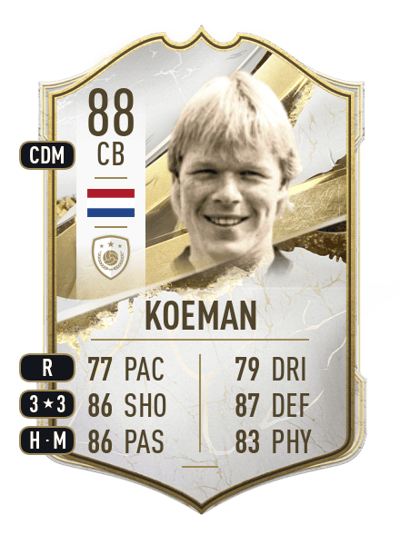 Ronald Koeman Icon 88 OVR