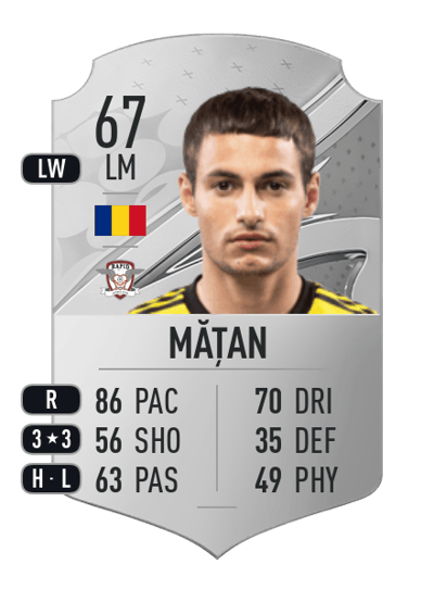 Alexandru Mățan Rare 67 OVR