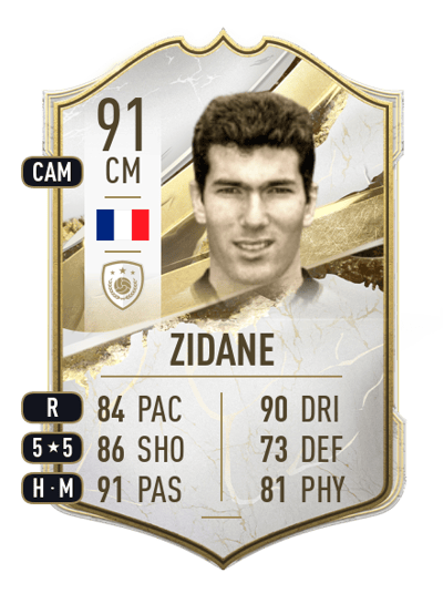 Zinedine Zidane Icon 91 OVR