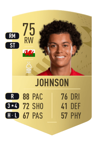 Brennan Johnson Common 75 OVR