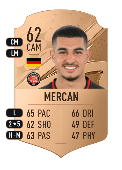 Levent Mercan Rare 62 OVR