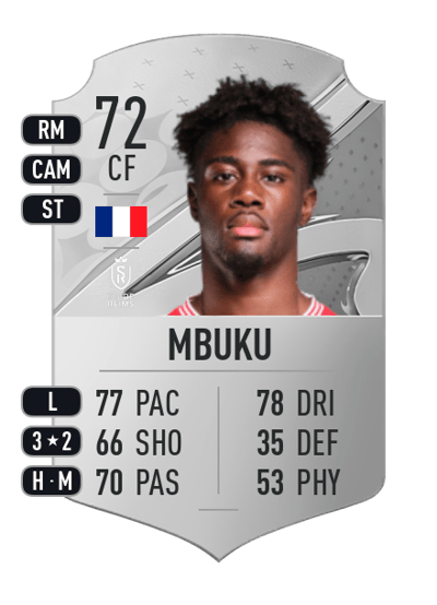 Nathanaël Mbuku Rare 72 OVR