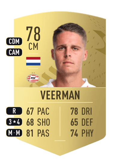 Joey Veerman Common 78 OVR