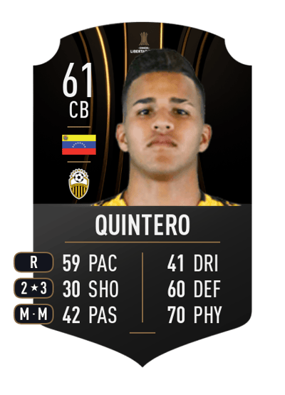 Jesús Quintero CONMEBOL LIBERTADORES 61 OVR