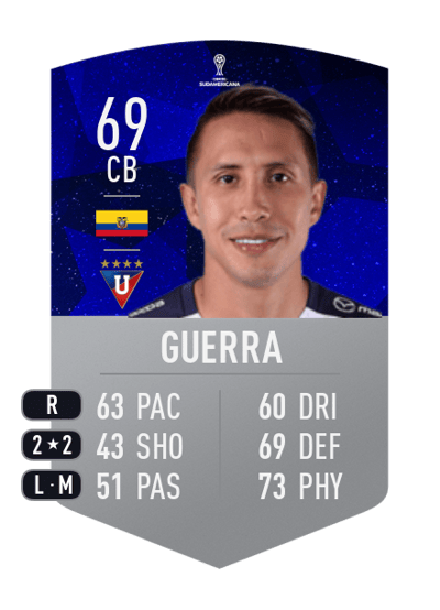 Franklin Guerra CONMEBOL SUDAMERICANA 69 OVR